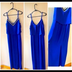 Adjustable spaghetti strap long dress